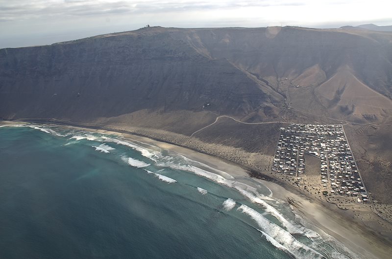 Vista aérea del Risco de Famara.